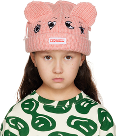 Детская розовая шапка с массивными ушками Charles Jeffrey LOVERBOY