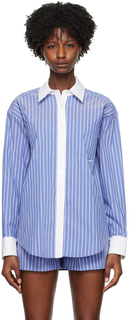 Alexander Wang Синяя полосатая рубашка