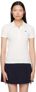 Off-White рубашка-поло с нашивками Lacoste