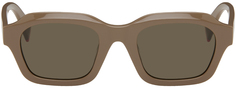 Бежевые прямоугольные солнцезащитные очки Paris Kenzo