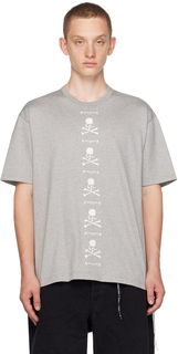 Серый топ-футболка с принтом mastermind JAPAN