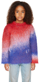 Детский красно-синий свитер с градиентом ERL