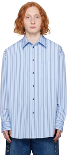 Off-White Синяя полосатая рубашка