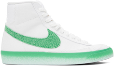 Бело-зеленые кроссовки Nike Blazer Mid 77