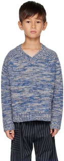 Детский сине-серый свитер Мулу Caramel