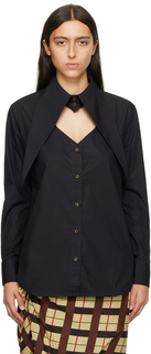 Черная рубашка с сердечком Vivienne Westwood