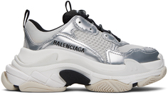 Balenciaga Бело-серебристые кроссовки Triple S