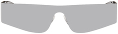 Серебряные моно-солнцезащитные очки Серебряные Balenciaga