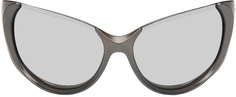 Серебряные солнцезащитные очки «кошачий глаз», серебро Balenciaga