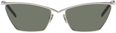 Серебряные солнцезащитные очки SL 637 Saint Laurent