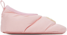 Baby Pink Балетки-проходники Розовые Moncler Enfant
