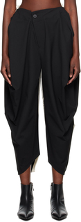 Черные брюки собранного цвета ISSEY MIYAKE
