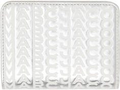 Серебряный мини-компактный кошелек Monogram Marc Jacobs