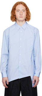 Синяя асимметричная рубашка Comme des Garçons