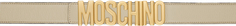 Бежевый ремень с логотипом Moschino
