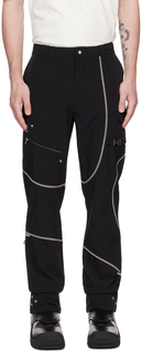 Черные брюки-карго со светоотражающим эффектом HELIOT EMIL