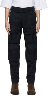 Черные брюки карго с поясом Dries Van Noten