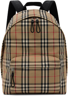 Бежевый рюкзак в клетку Vintage Check Archive Burberry