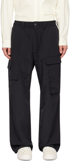 Черные брюки карго с жатой отделкой Y-3