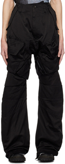 Черные брюки-карго с противогазом Julius