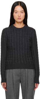 TOTEME Серый вязаный свитер