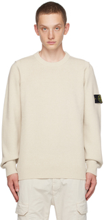 Off-white свитер с обратной вышивкой Stone Island