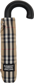 Бежевый складной зонт в клетку Vintage Check Archive Burberry