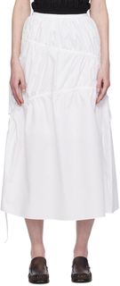 Белая длинная юбка на кулиске Kijun