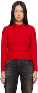 R13 Красный усохший свитер