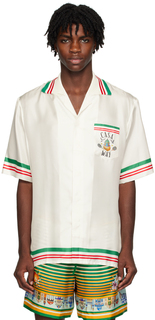 Белая рубашка с принтом Casablanca