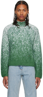 Зеленый свитер с градиентом LOW CLASSIC