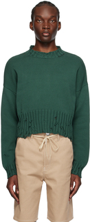 Зеленый короткий свитер Marni