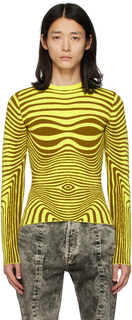 Зеленый свитер с эффектом морфинга тела Jean Paul Gaultier