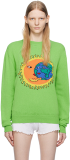 Зеленый свитер с персонажем Sky High Farm Workwear