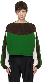 Зеленый свитер со вставками Kiko Kostadinov