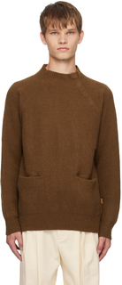 Коричневый асимметричный свитер LE17SEPTEMBRE