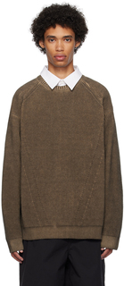 Коричневый свитер с круглым вырезом Темный Juun.J
