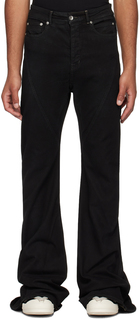 Черные джинсы Bootcut с косой окантовкой Rick Owens DRKSHDW