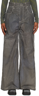 Серые брюки с принтом Eckhaus Latta