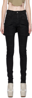Черные джинсы с принтом Rick Owens DRKSHDW