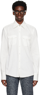 Белая рубашка узкого кроя KOZABURO
