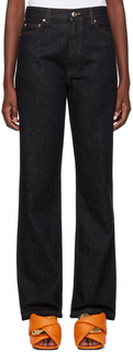 Черные джинсы JW Anderson Edition Потертые черные Потертые A.P.C.
