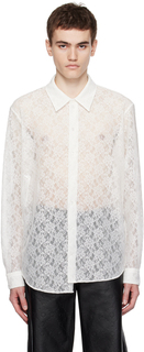 Белая рубашка с цветочным принтом Martine Rose