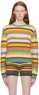 Разноцветный свитер в полоску Prima The Elder Statesman