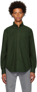 Зеленая легкая рубашка из денима Naked &amp; Famous Naked &amp; Famous Denim