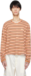 BLUEMARBLE Оранжевая укороченная футболка на пуговицах
