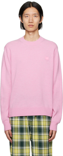 Розовый свитер с нашивками Bubble Acne Studios