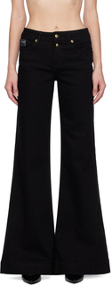 Черные джинсы с вышивкой Versace Jeans Couture