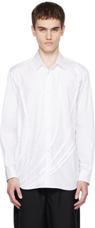 Рубашка Comme des Garcons Белая рубашка с необработанными краями Comme des Garçons