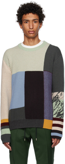 Разноцветный свитер в стиле пэчворк Paul Smith